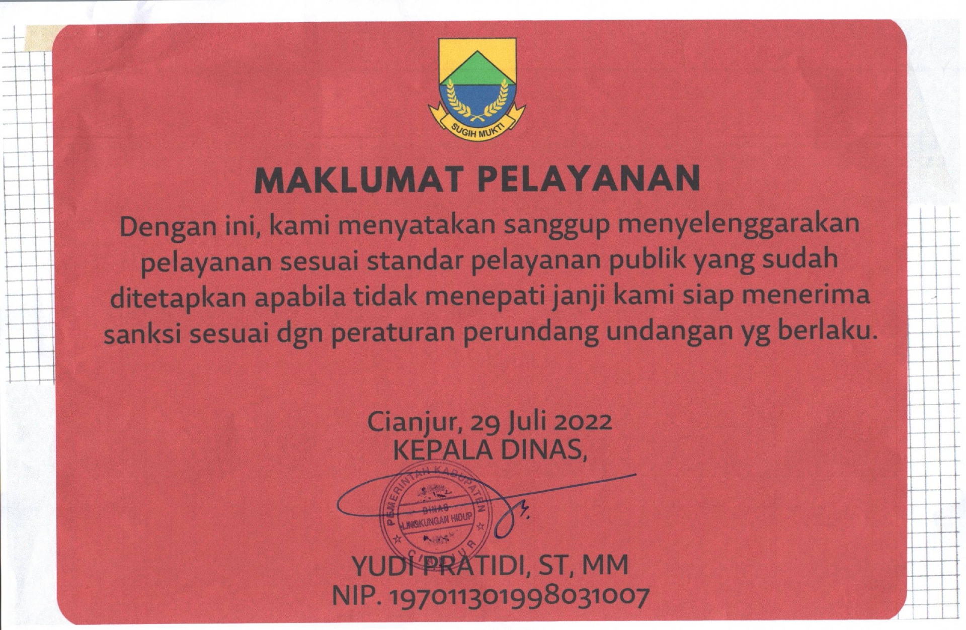 Maklumat Pelayanan